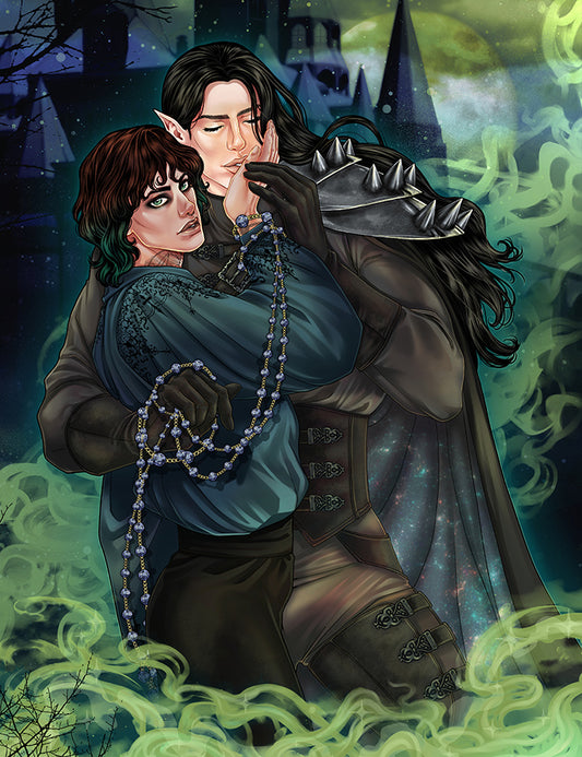 Lord Kyran Nightweed and his Dark Companion (Postcard)